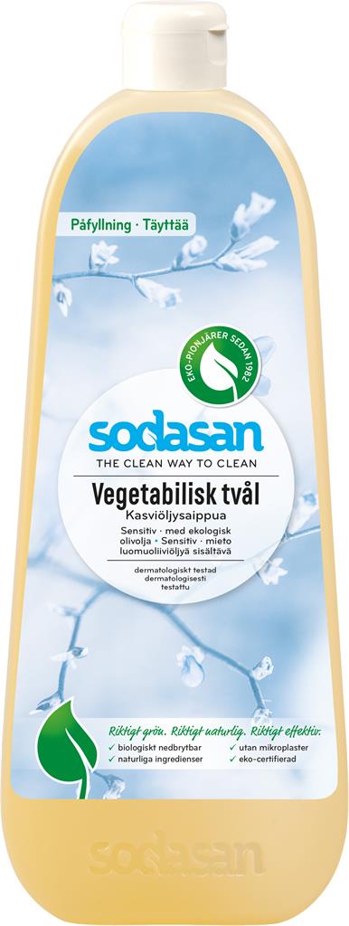 Bild på Sodasan Vegetabilisk Tvål Sensitiv, 1000 ml