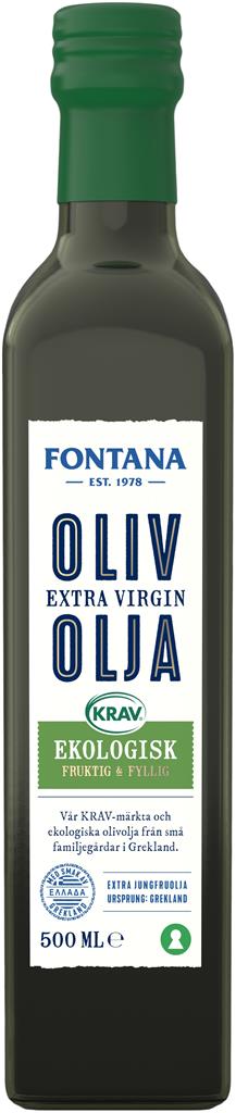 Bild på Fontana Olivolja Eko Extra Virgin KRAV, 500 ml