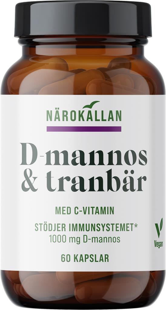 Bild på Närokällan D-Mannos + Tranbär, 60 st