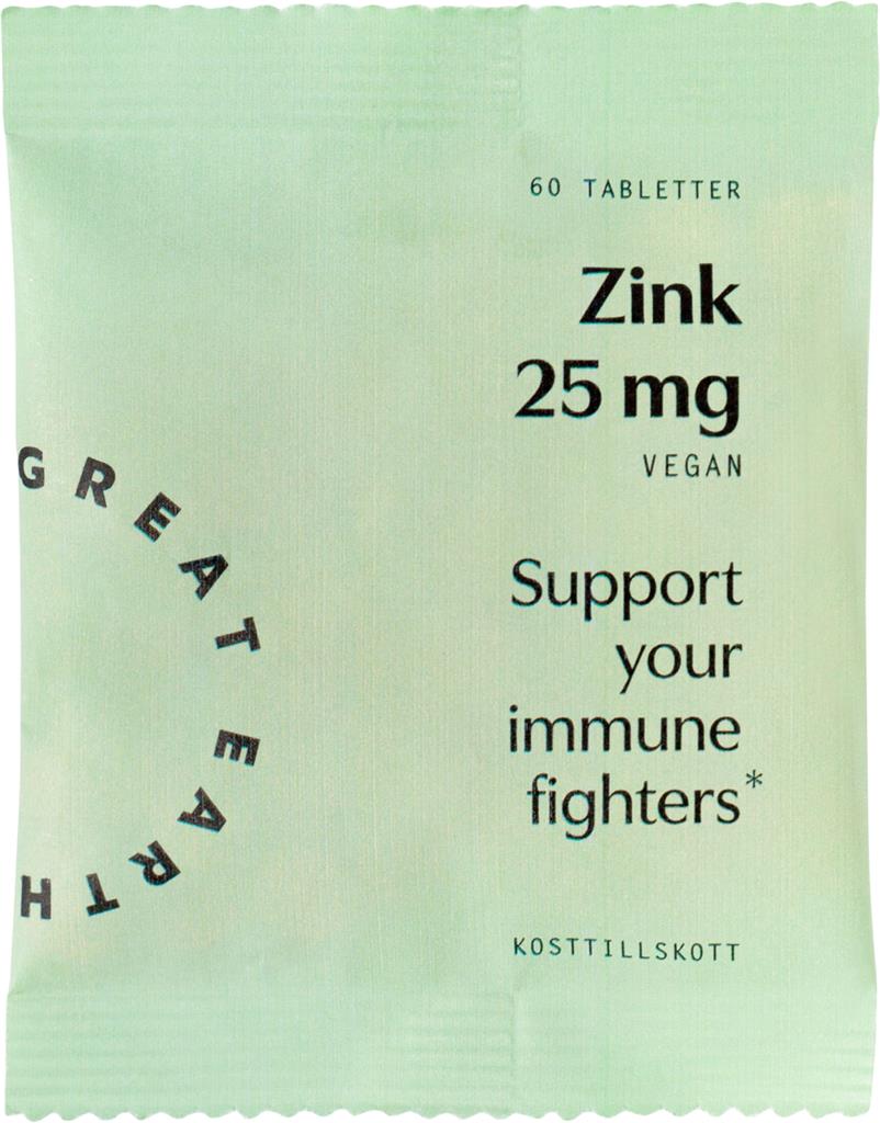 Bild på Great Earth Zink 25 mg refill, 60 st