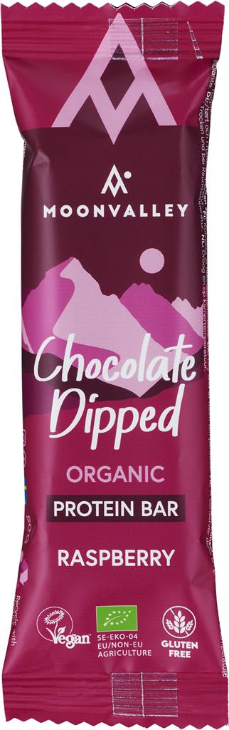 Bild på Moonvalley Protein Bar Choco-dipped Raspberry, 50 g