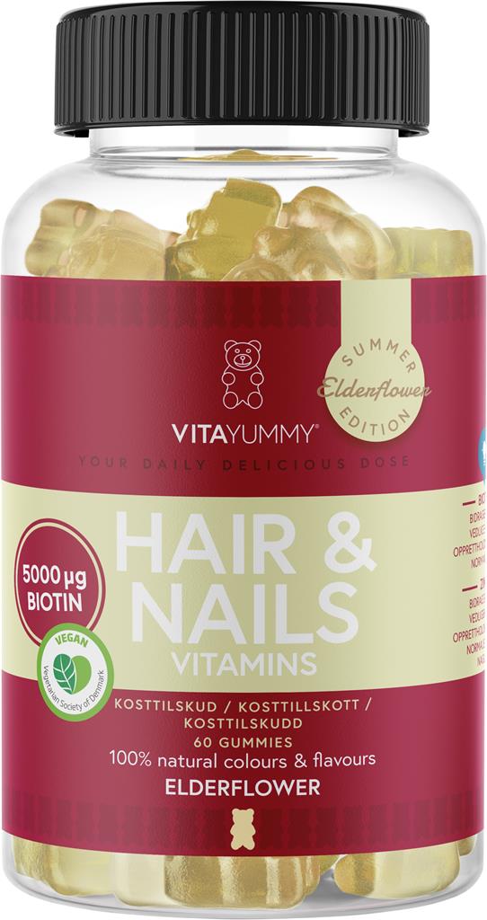 Bild på VitaYummy Hair & Nails Elderflower, 60 st