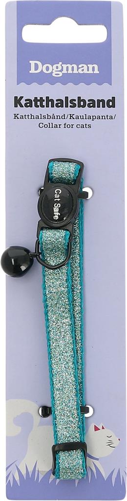 Bild på Dogman Katthalsband Glitter turkos, 1 st