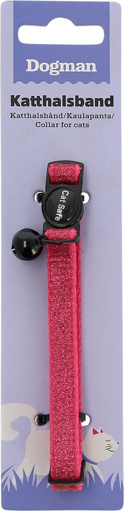 Bild på Dogman Katthalsband Glitter rosa, 1 st