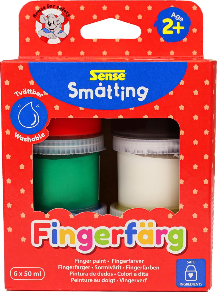 Bild på Sense Fingerfärg, 6 st