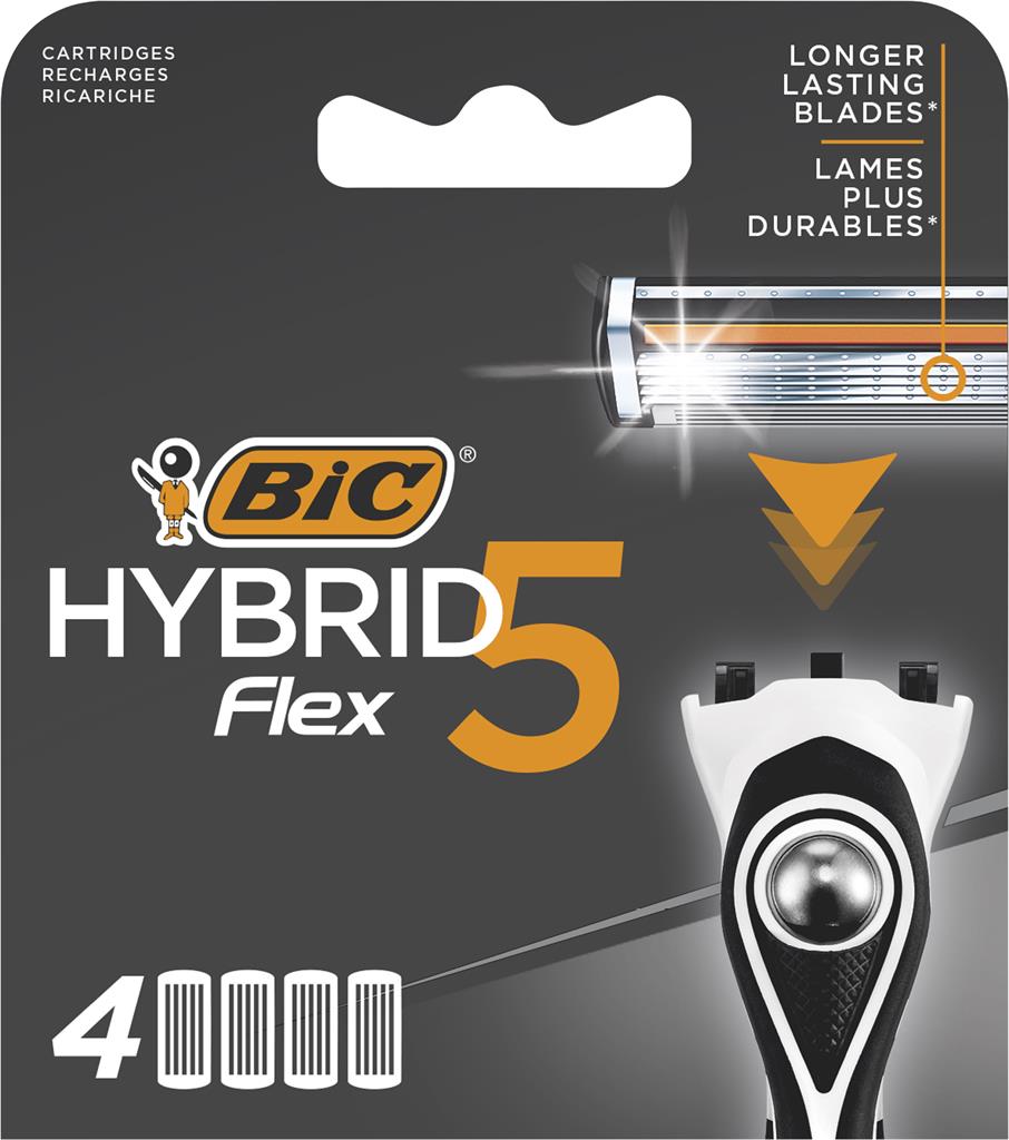 Bild på BIC Rakblad Hybrid 5 Refill, 4 st