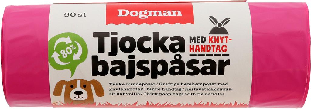 Bild på Dogman Tjocka bajspåsar Rosa, 50 st