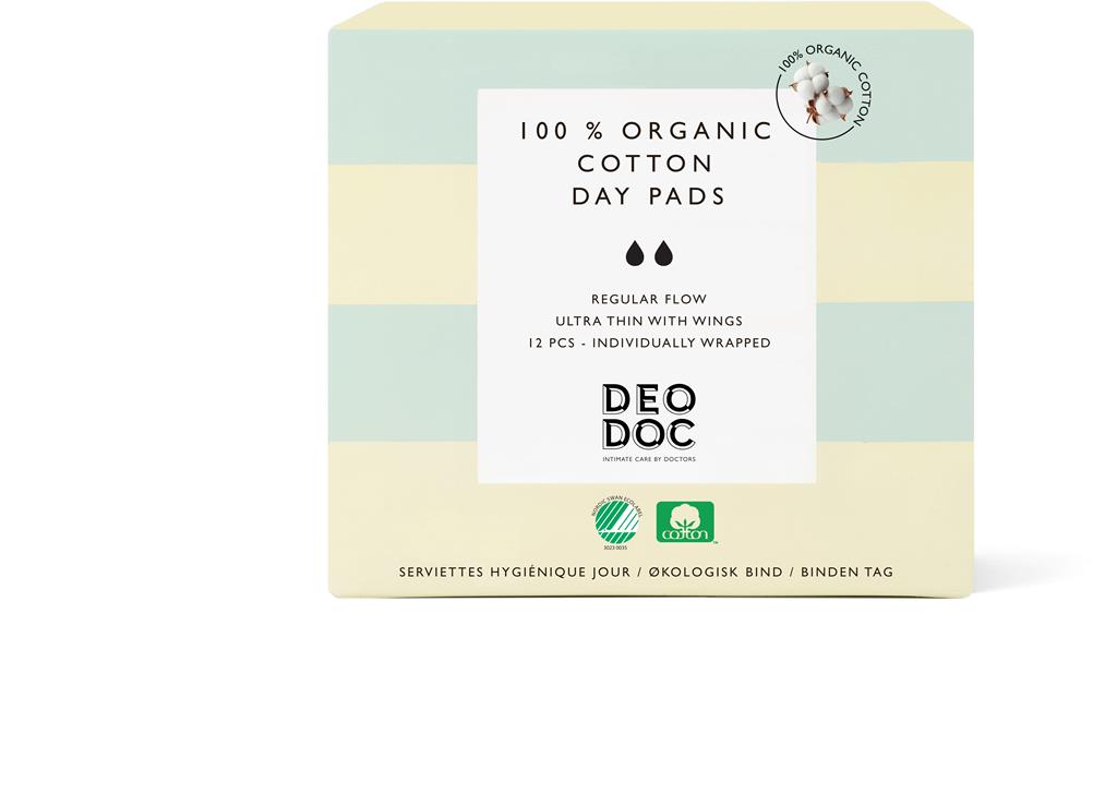 Bild på deodoc dagbinda eko bomull, 12 st