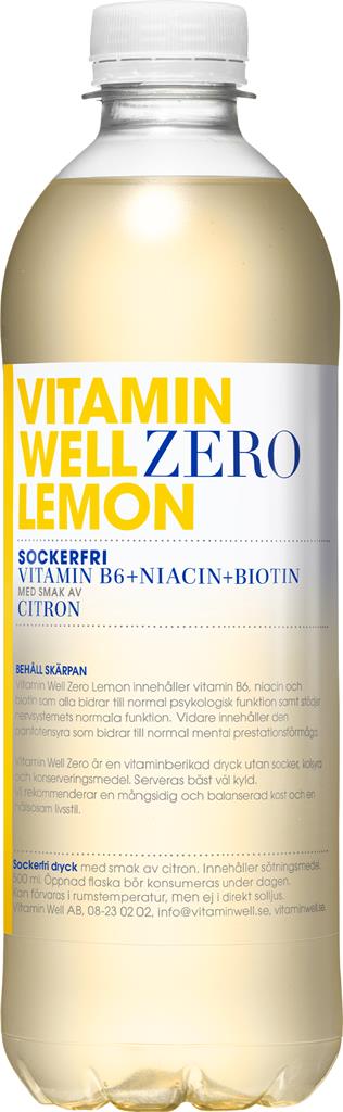 Bild på Vitamin Well Zero Lemon, 500 ml