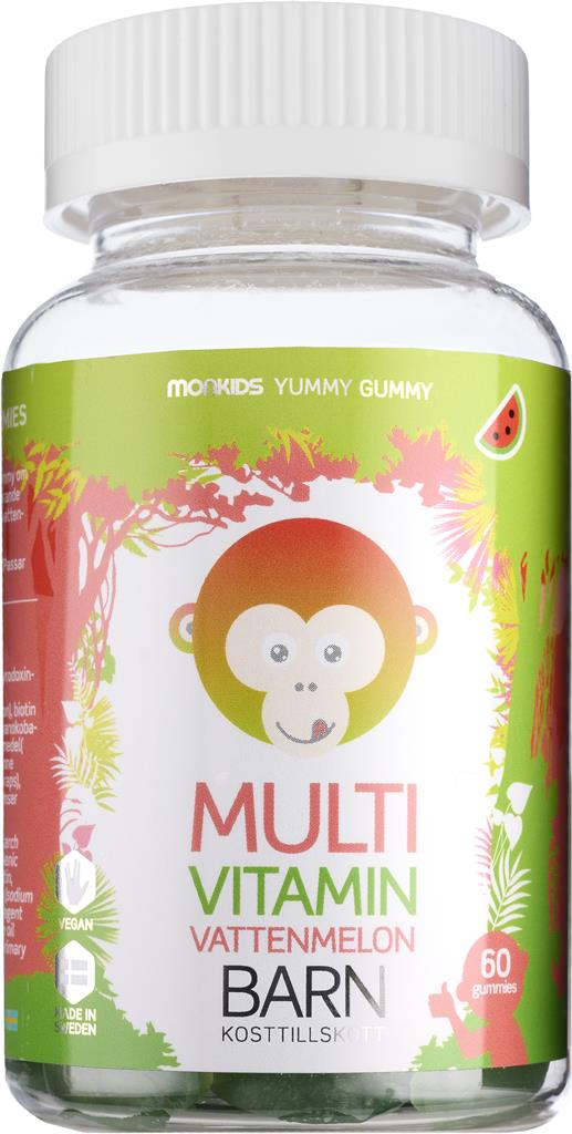 Bild på Monkids Multivitamin Barn Vattenmelon, 60 st