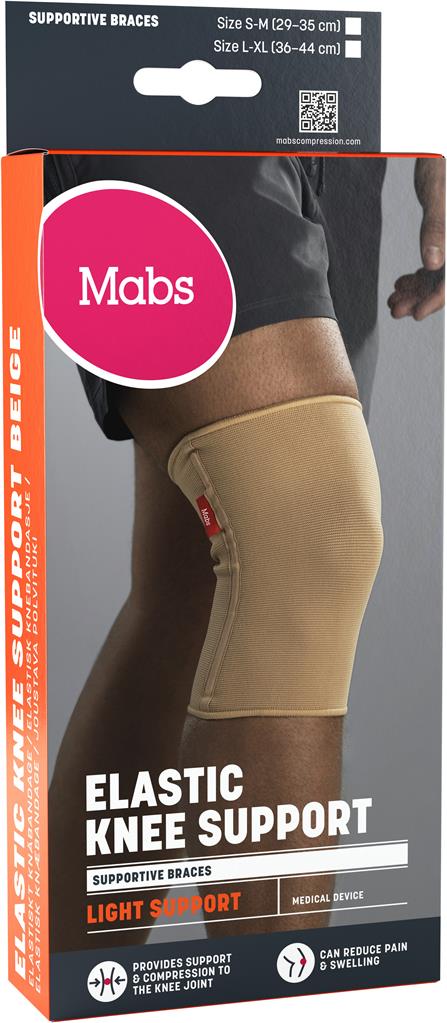 Bild på MABS Elastiskt Knäbandage Beige S/M, 1 st
