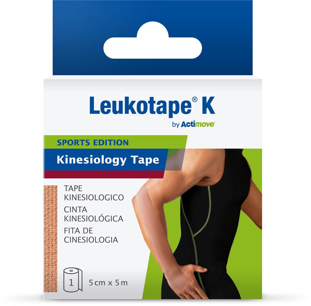 Bild på Leukotape K by Actim Kinesiotejp 5 cm x 5 cm, 1 st