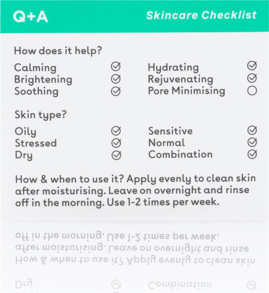 Bild på Q+A Cica Overnight Face Mask, 50 g