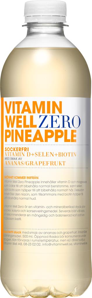 Bild på Vitamin Well Zero Pineapple, 500 ml