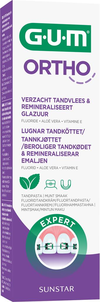 Bild på GUM ORTHO fluoridtandkräm, 75 ml