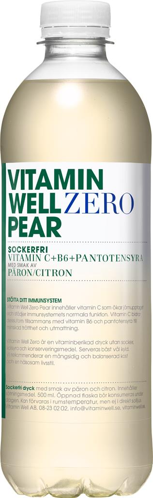 Bild på Vitamin Well Zero Pear, 500 ml