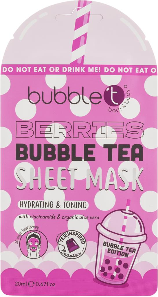 Bild på BubbleT Berries Bubble Tea Sheet Mask, 20 ml
