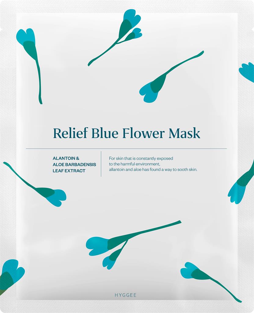 Bild på Hyggee Relief Blue Flower Mask, 35 ml