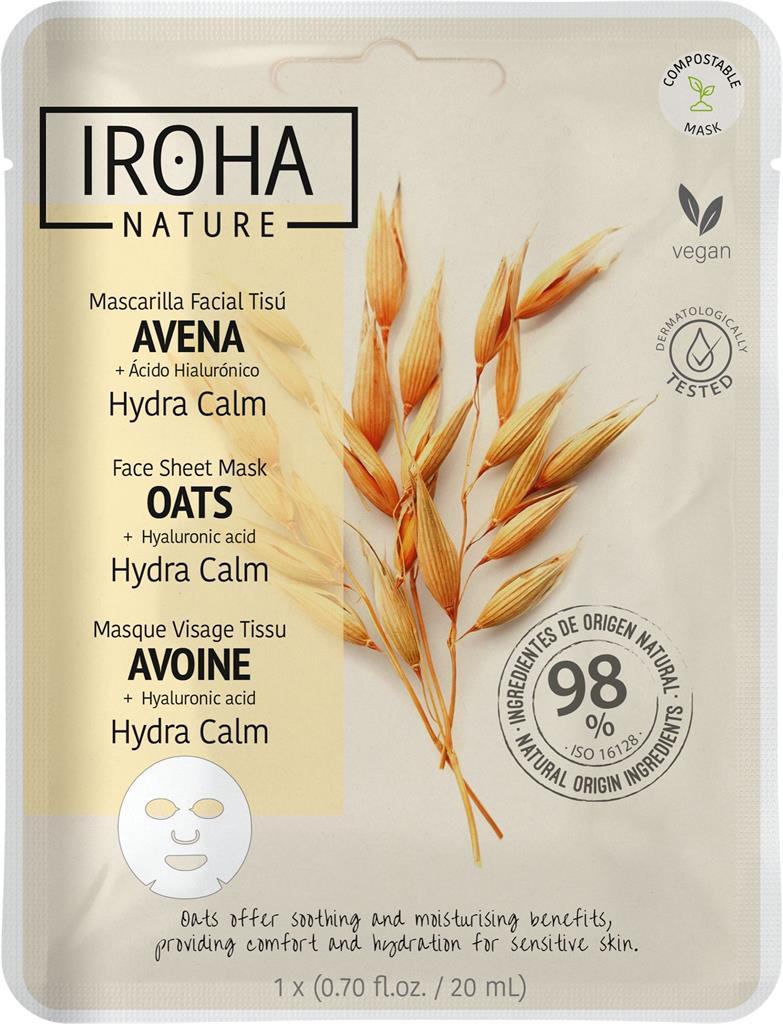 Bild på IROHA Nature Hydra Calm Oats Face Sheet Mask, 20 ml