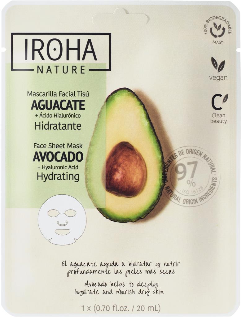 Bild på IROHA Nature Avocado Face Sheet Mask, 20 ml