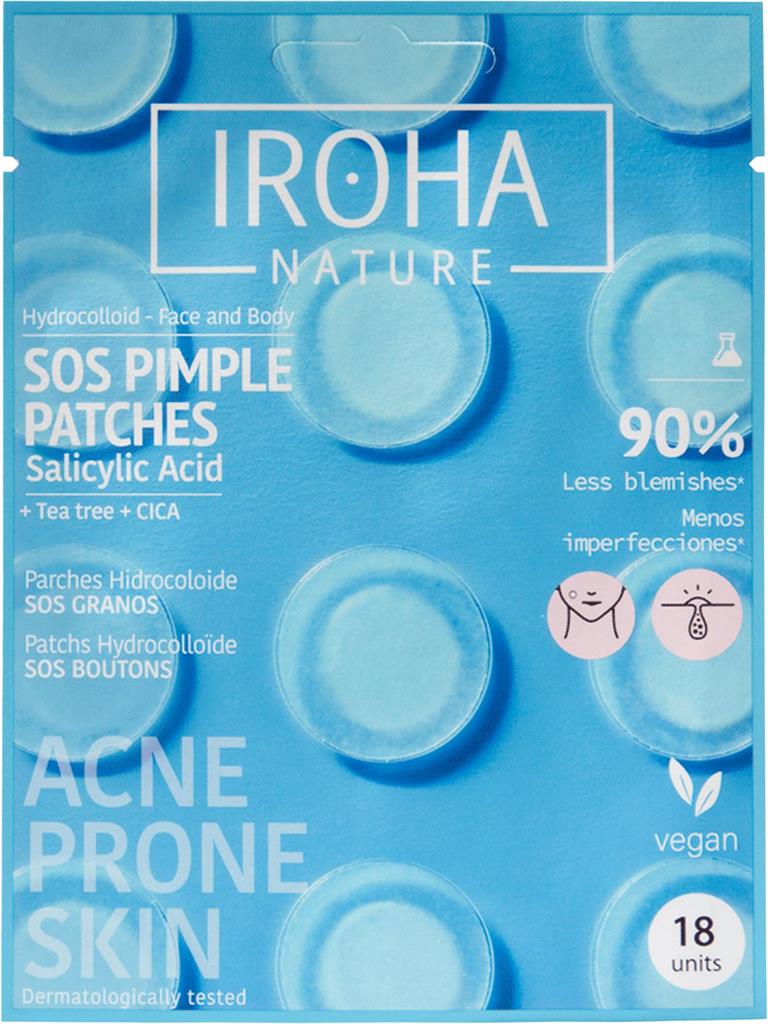 Bild på IROHA Nature SOS Salicylic Acid Pimple Patches, 18 st
