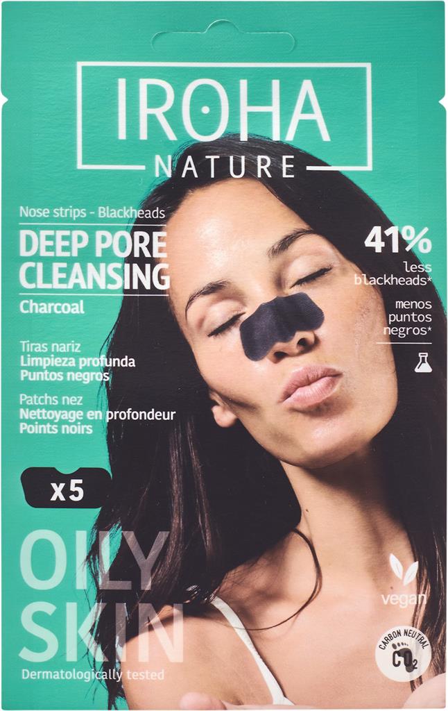 Bild på IROHA Nature Charcoal Nose Strips, 5 st