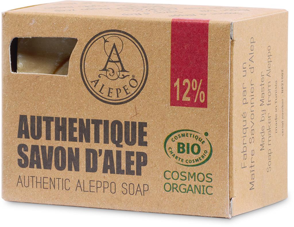 Bild på Alepeo Aleppotvål 12% lagerbärsolja EKO, 200 g