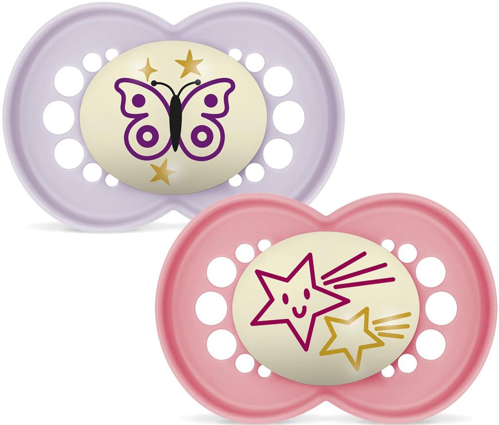 Bild på MAM Original Night Silk 6-16m Pink, 2 st