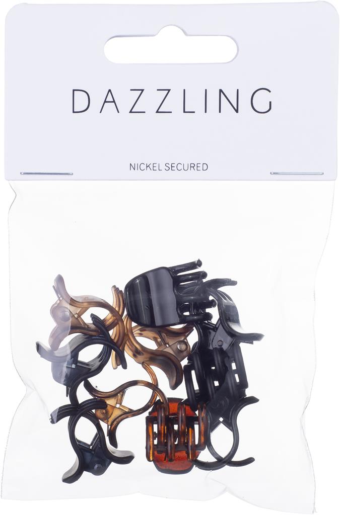 Bild på Dazzling Miniklämmor Brunt Svart, 10 st