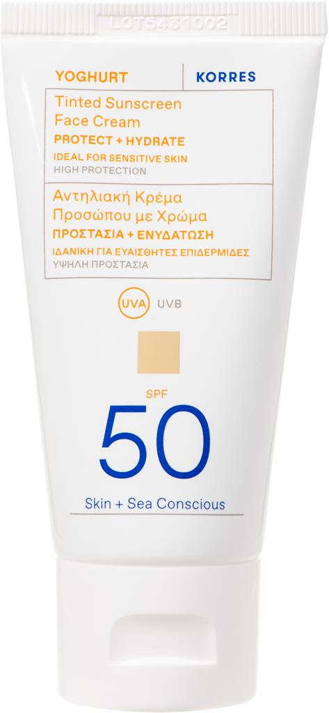Bild på KORRES Yoghurt Tinted Sunscreen Face SPF50, 50 ml