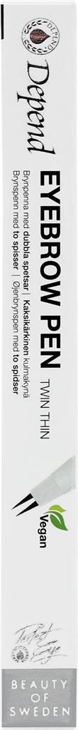 Bild på Depend Eyebrowpen. twin thin Ebony, 1 st