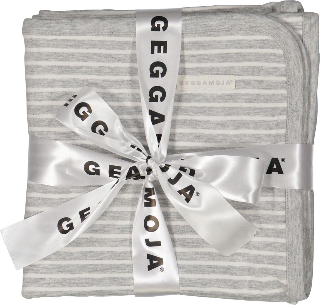 Bild på Geggamoja Babyfilt Bambu Classic Grå/Vit, 1 st