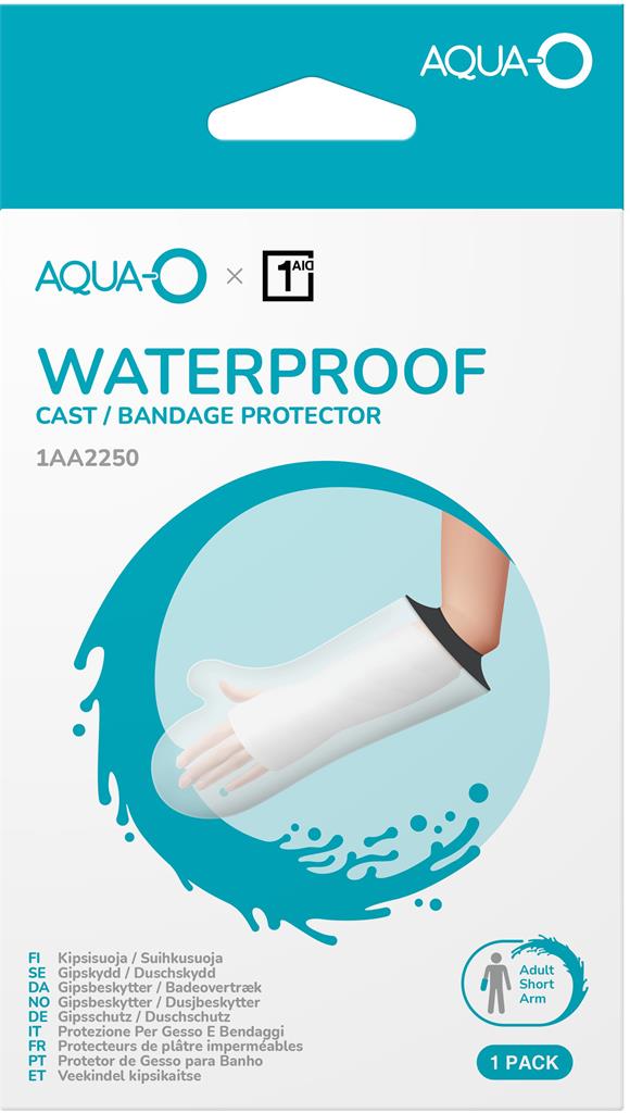 Bild på One-Aid Duschskydd Silikon Vuxen Kort Arm, 1 st