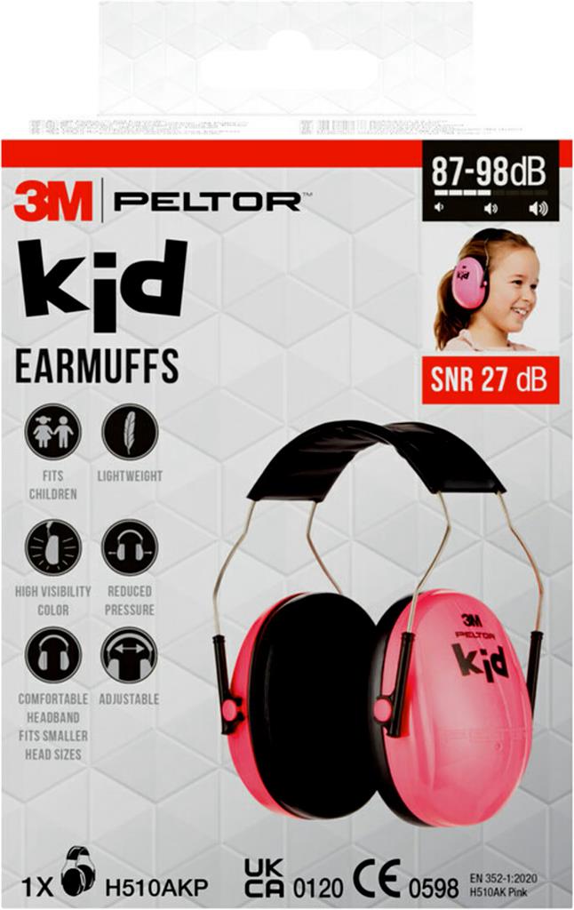 Bild på 3M Peltor Hörselskydd för barn Rosa, 1 st