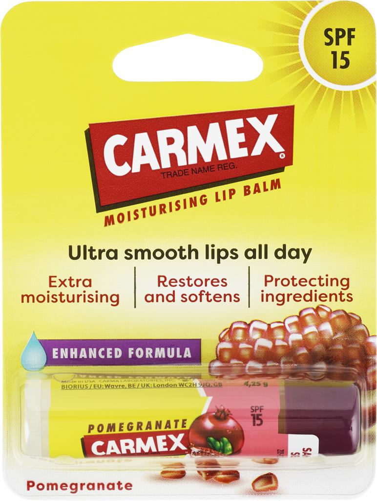 Bild på Carmex Läppbalsam Pomegranate stick, 4,25 g