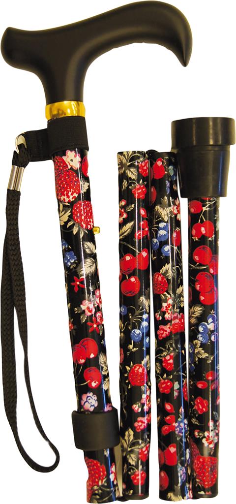 Bild på LunSch Käpp Ihopfällbar med bärmönster, 1 st