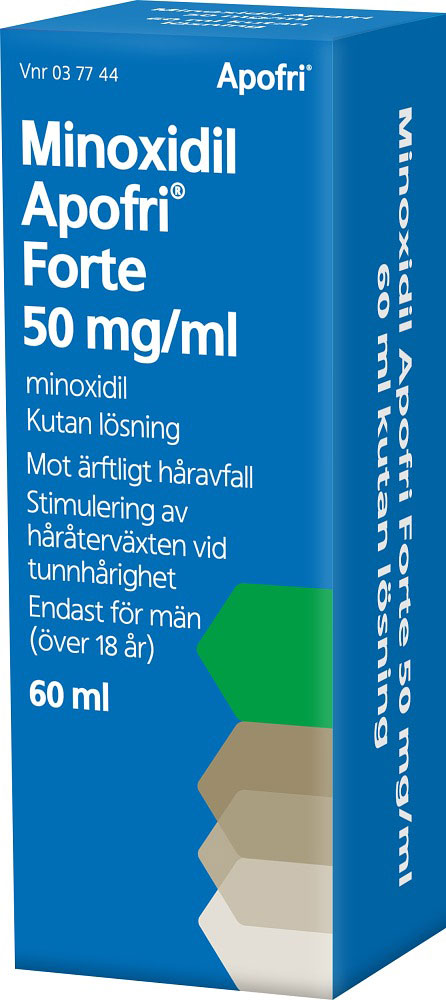 Bild på Minoxidil Apofri Forte, kutan lösning 50 mg/ml, 60 ml