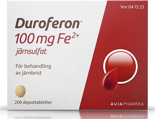 Bild på Duroferon, depottablett 100 mg Fe2+, 200 st