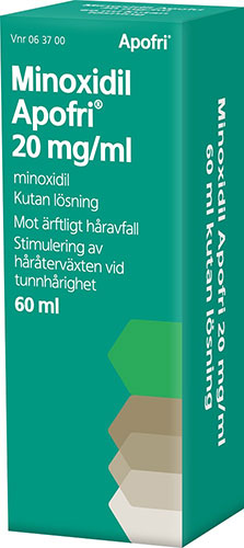 Minoxidil Apofri, kutan lösning 20 mg/ml, 60 ml