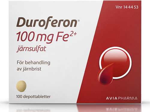 Bild på Duroferon, depottablett 100 mg Fe2+, 100 st