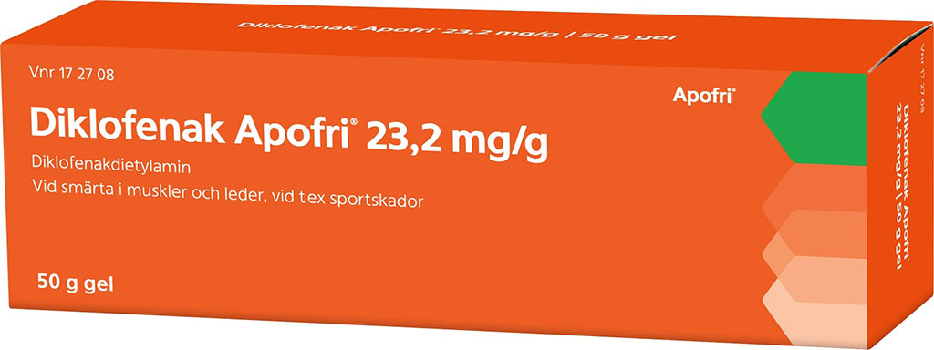 Bild på Diklofenak Apofri, gel 23,2 mg/g, 50 g