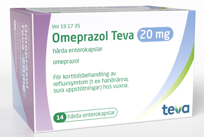 Bild på Omeprazol Teva, enterokapsel, hård 20 mg, 14 st