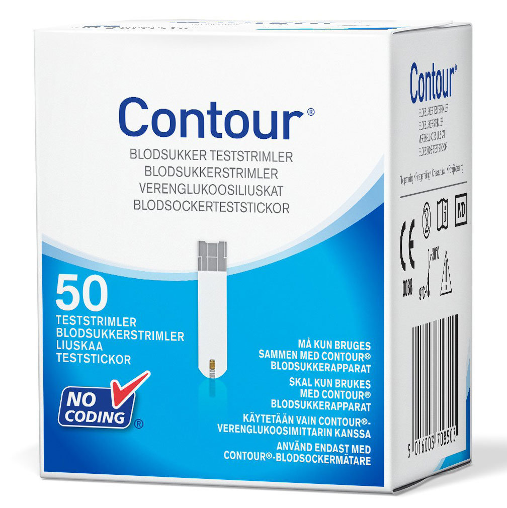 Bild på CONTOUR teststickor, 50 styck