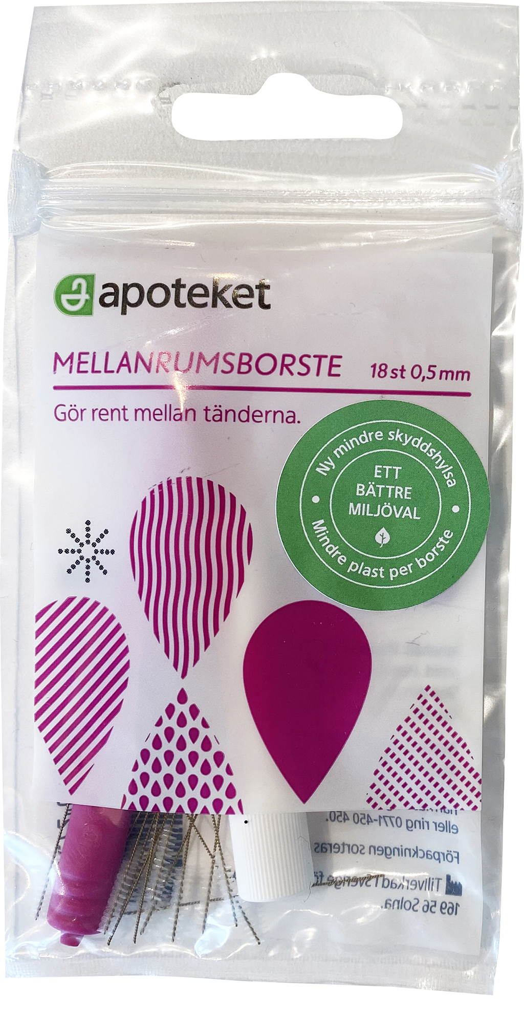 Bild på Apoteket Mellanrumsborste 0,5, 18 st