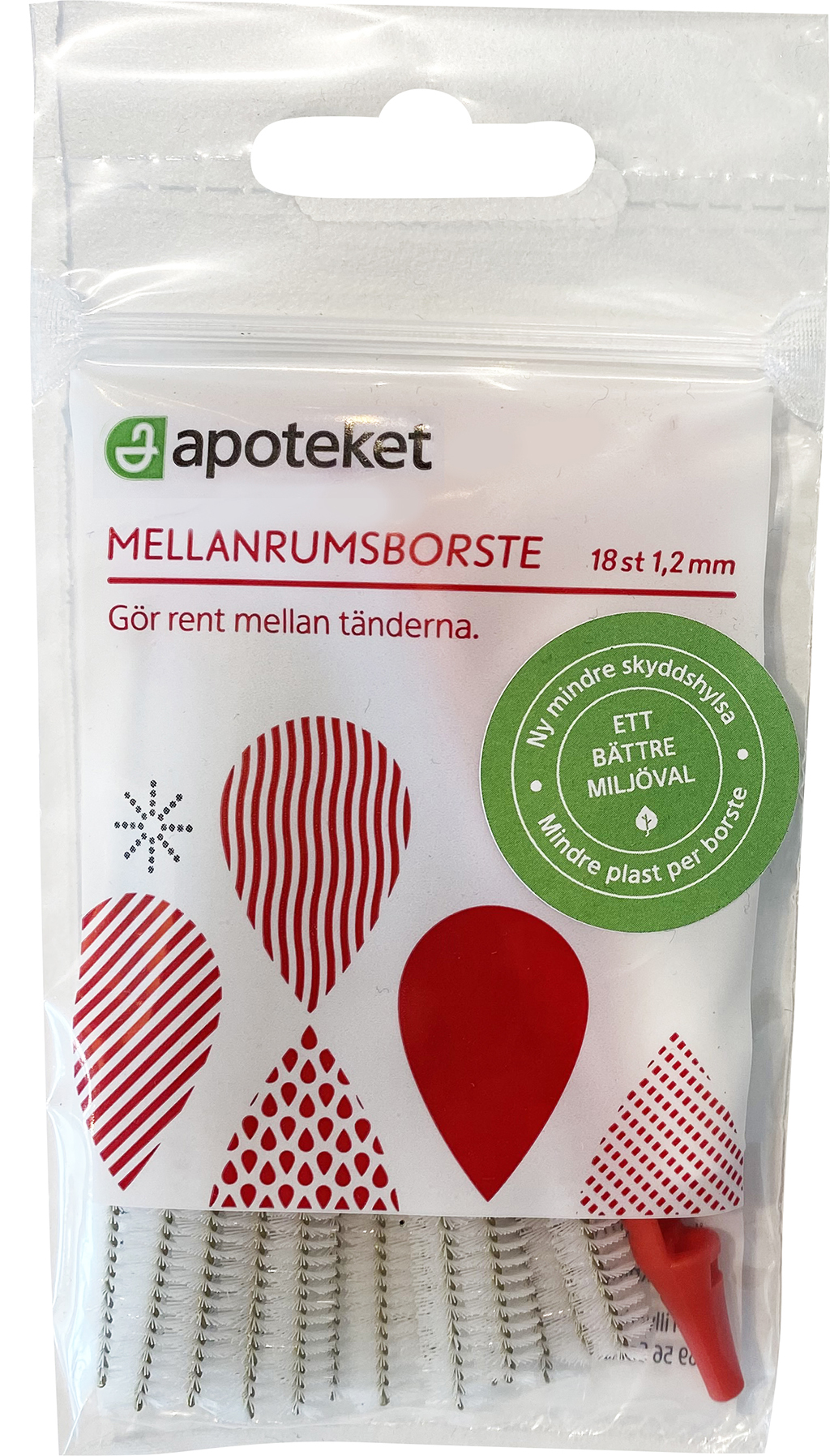 Bild på Apoteket Mellanrumsborste 1,2, 18 st