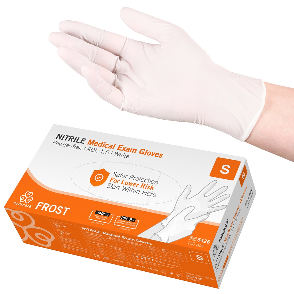 Bild på Evercare Nitrilhandske vit S, 150 st