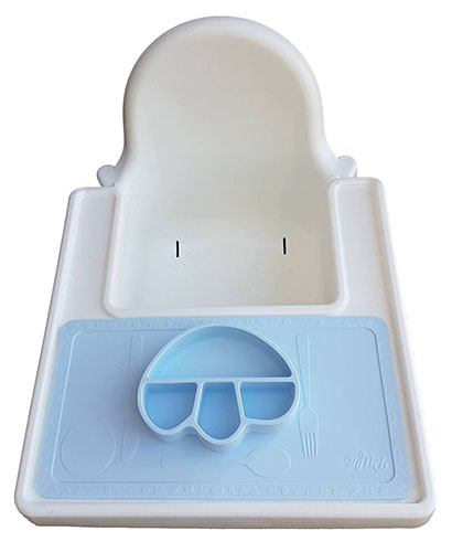 Bild på Pufz Barntallrik och underlägg i ett, Blå, 1 st