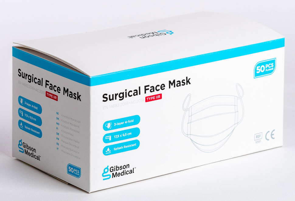 Bild på Gibson Medical Munskydd typ IIR, 50 st