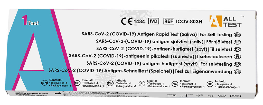 Bild på AllTest SARS-Cov-2 (Covid-19) antigen självtest (saliv), 1 st