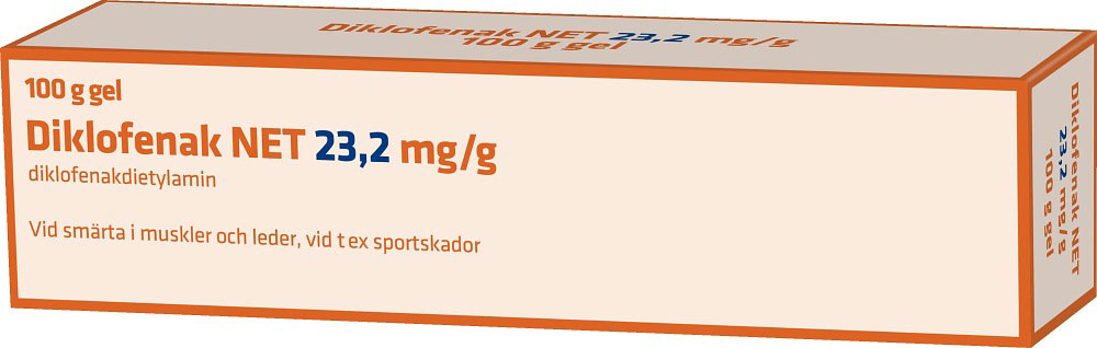 Bild på Diklofenak NET, gel 23,2 mg/g, 100 g